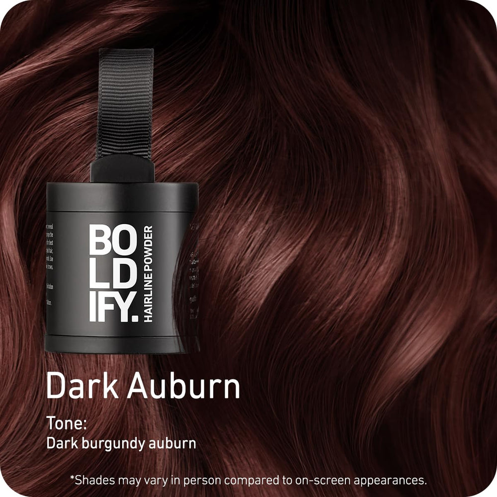 Boldify Hairline Powder compact with mirror enables precise root touch-ups.