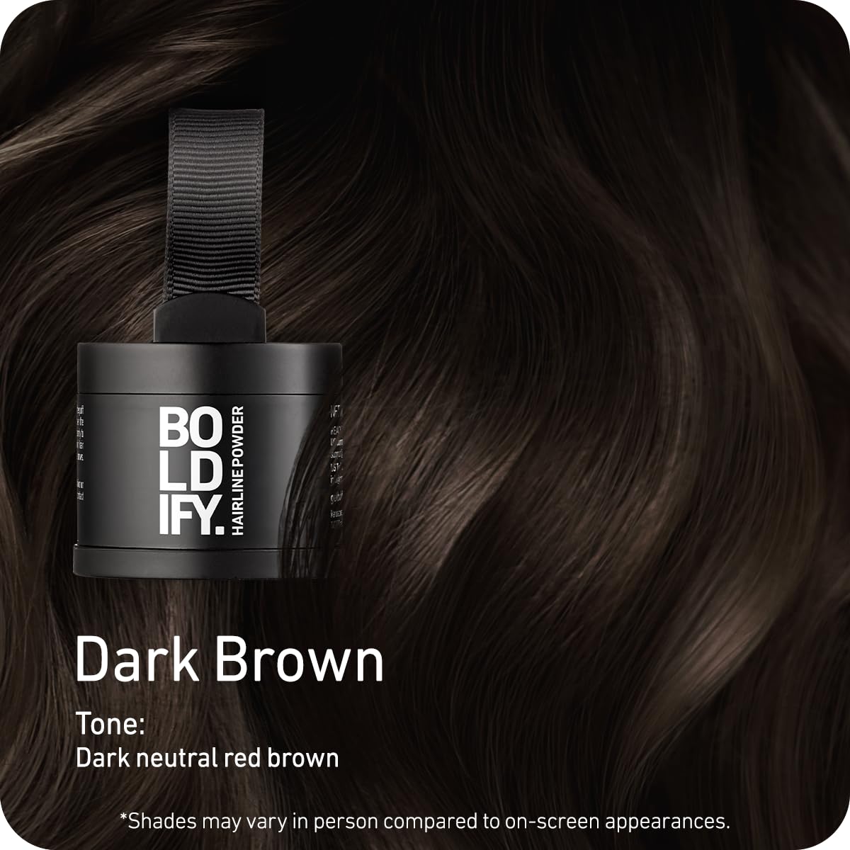 Boldify Hairline Powder compact ready for quick touch-ups anywhere