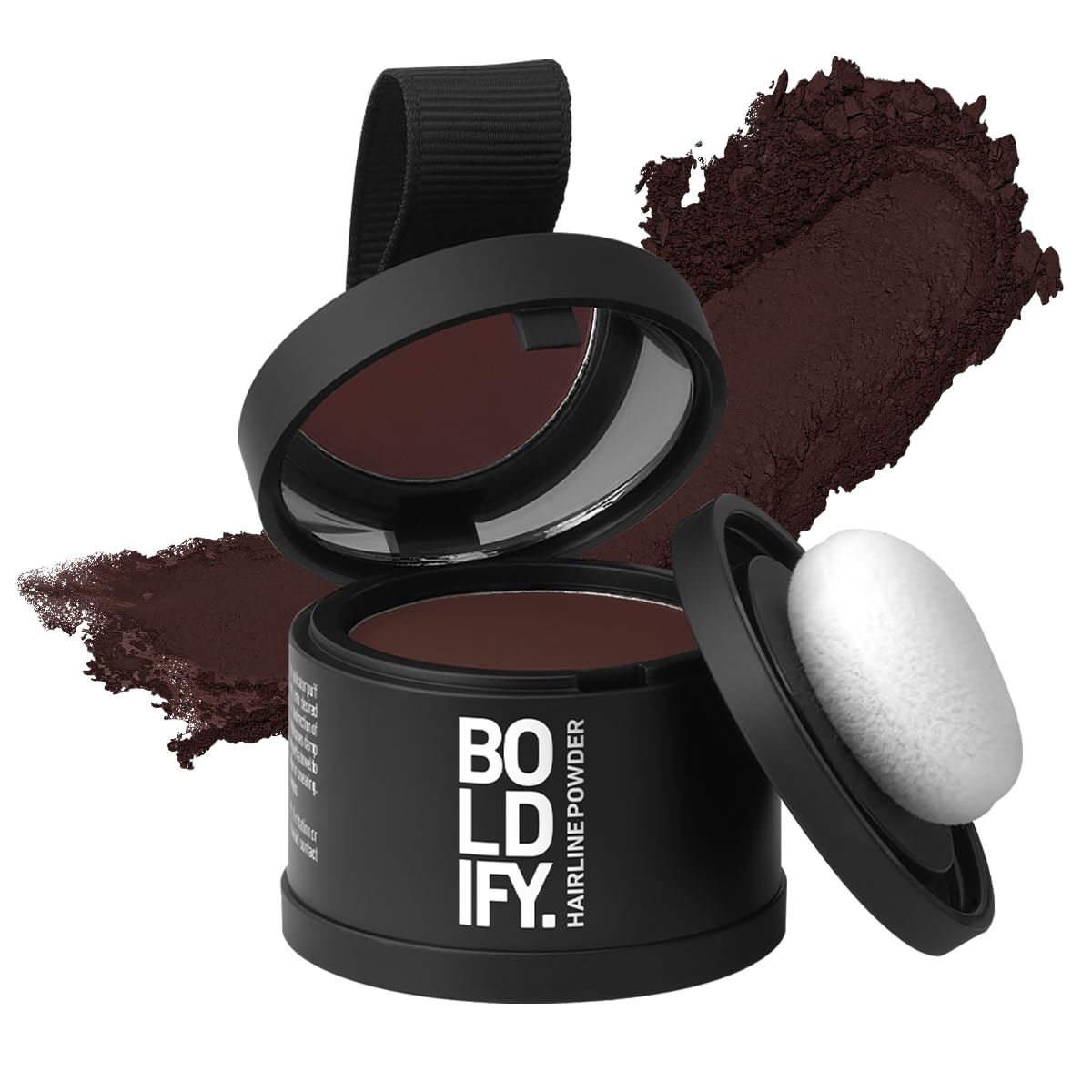 Boldify Hairline Powder compact for discreet coverage that lasts all day.