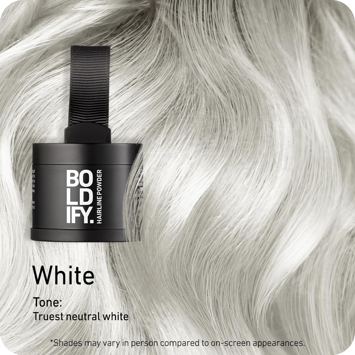 Boldify Hairline Powder grey coverage result after application for a seamless blend.
