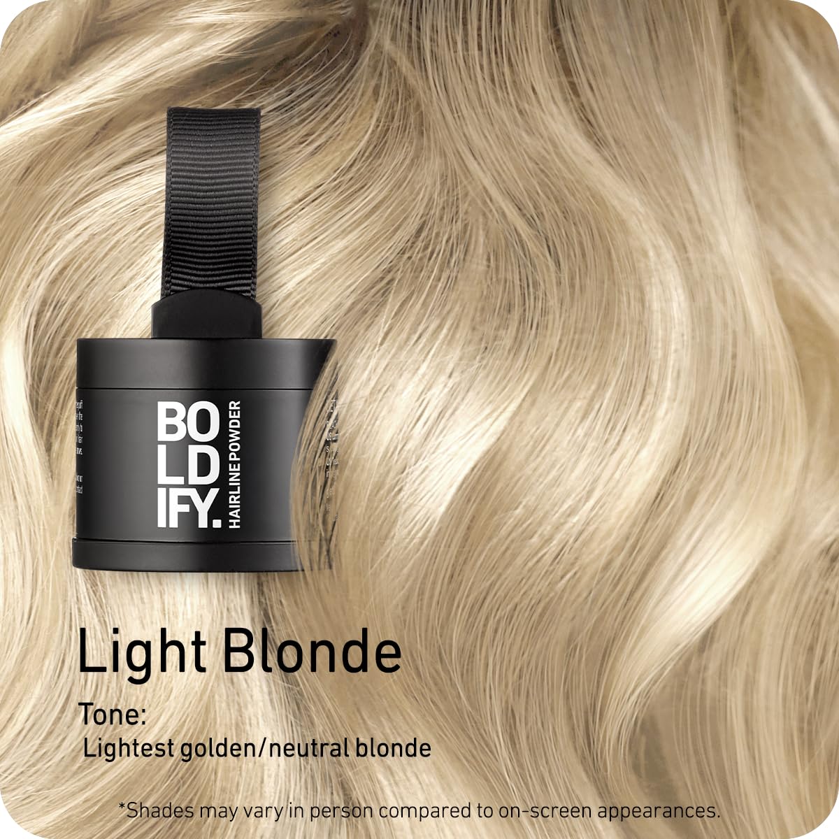 Boldify Hairline Powder packaging in a compact on-the-go kit.
