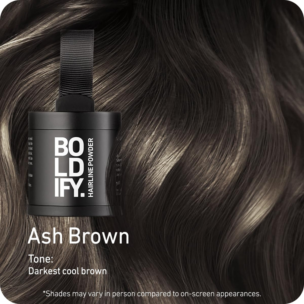 Boldify Hairline Powder travel compact ready for on-the-go touch-ups