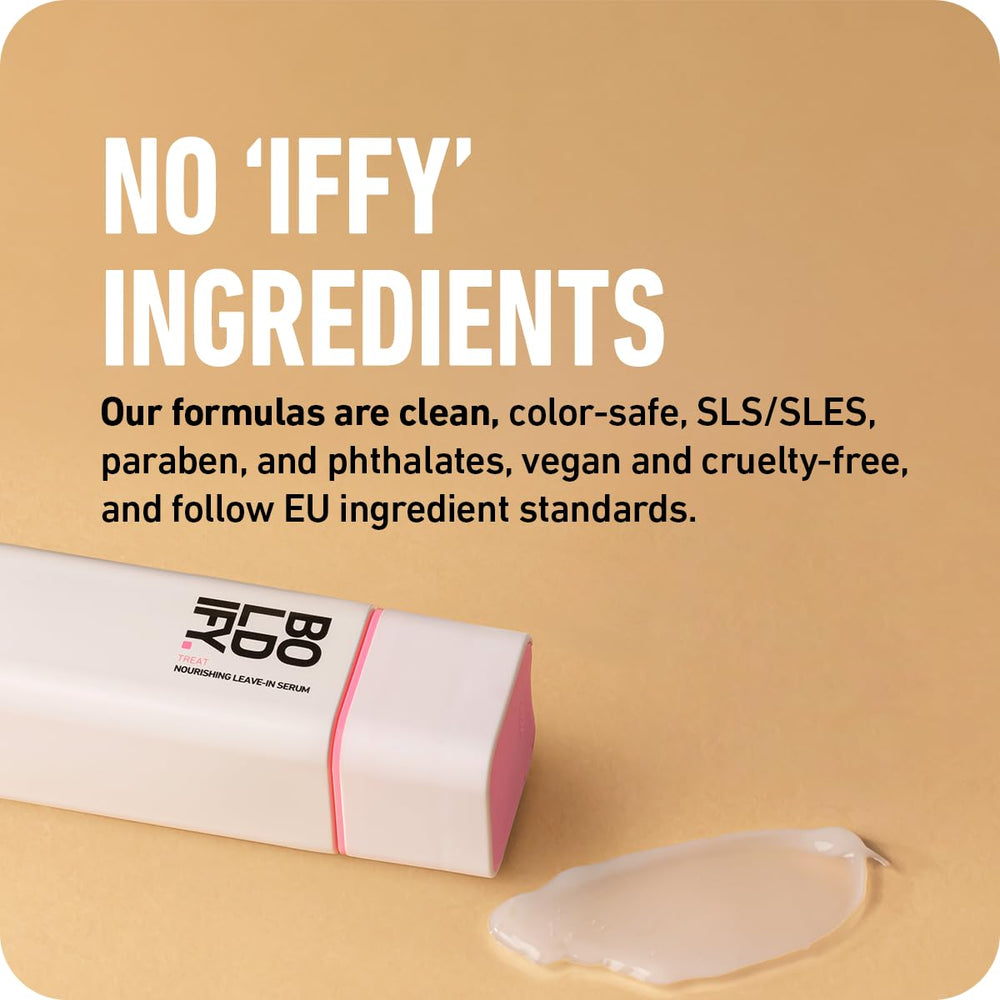 Boldify Leave-In Serum all-in-one bottle for styling and protection.