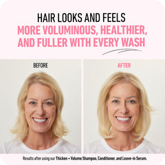 Boldify Thicken Volume Conditioner in-shower scene suggests quick, nourishing rinse.