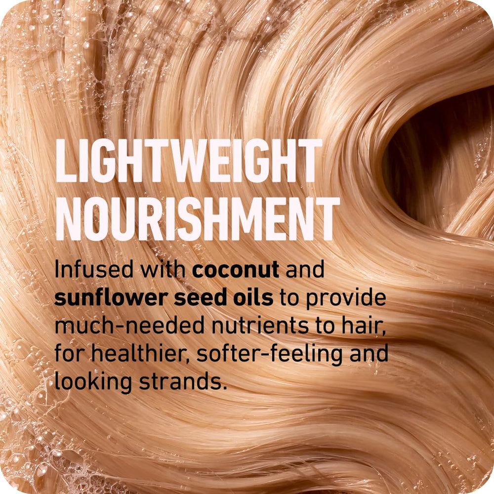 Boldify Thicken Volume Conditioner closeup shows hair with reduced breakage around ends.