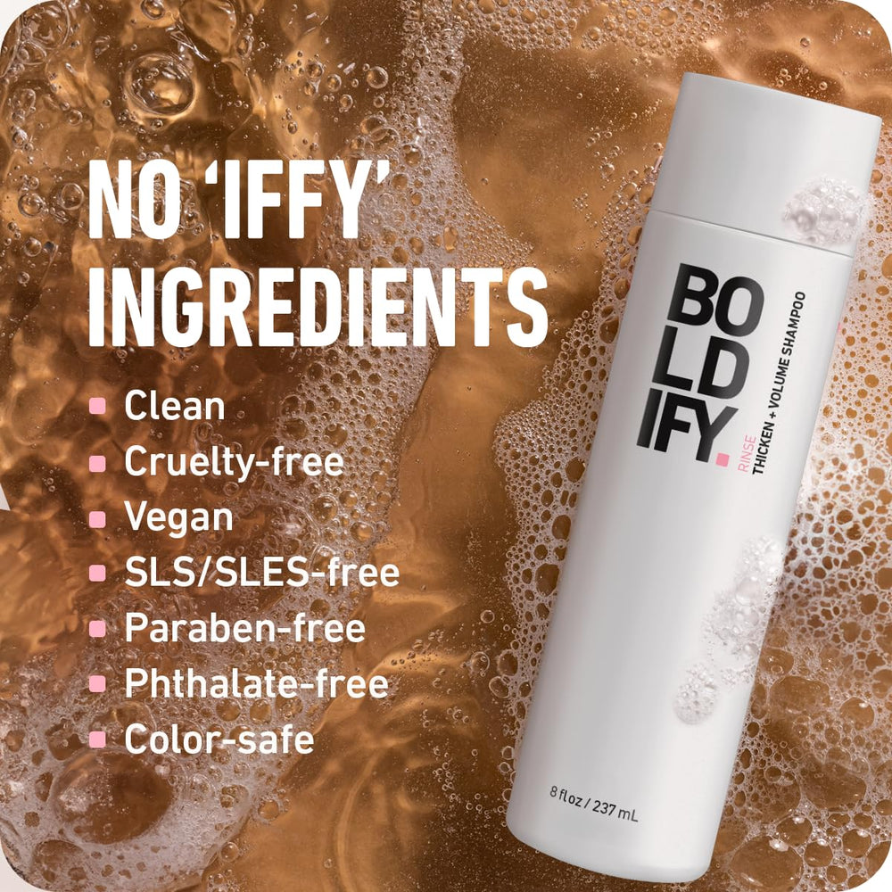 Boldify Thickening Shampoo healthy scalp visual signals clean foundation for styling