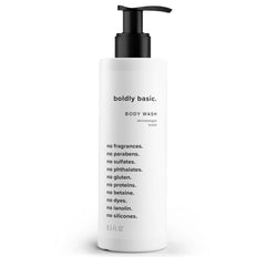Boldly Basic Fragrance Free Body Wash bottle front for gentle cleansing on sensitive skin