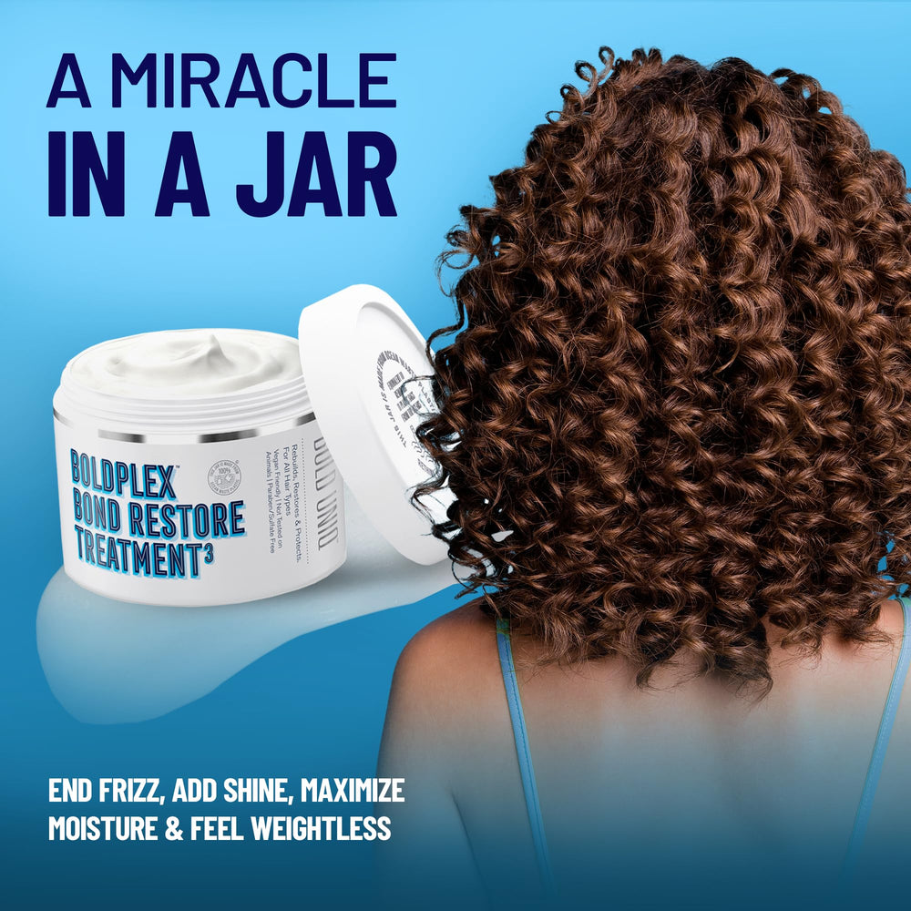 BoldPlex Hair Mask on towel-dried hair ready for treatment
