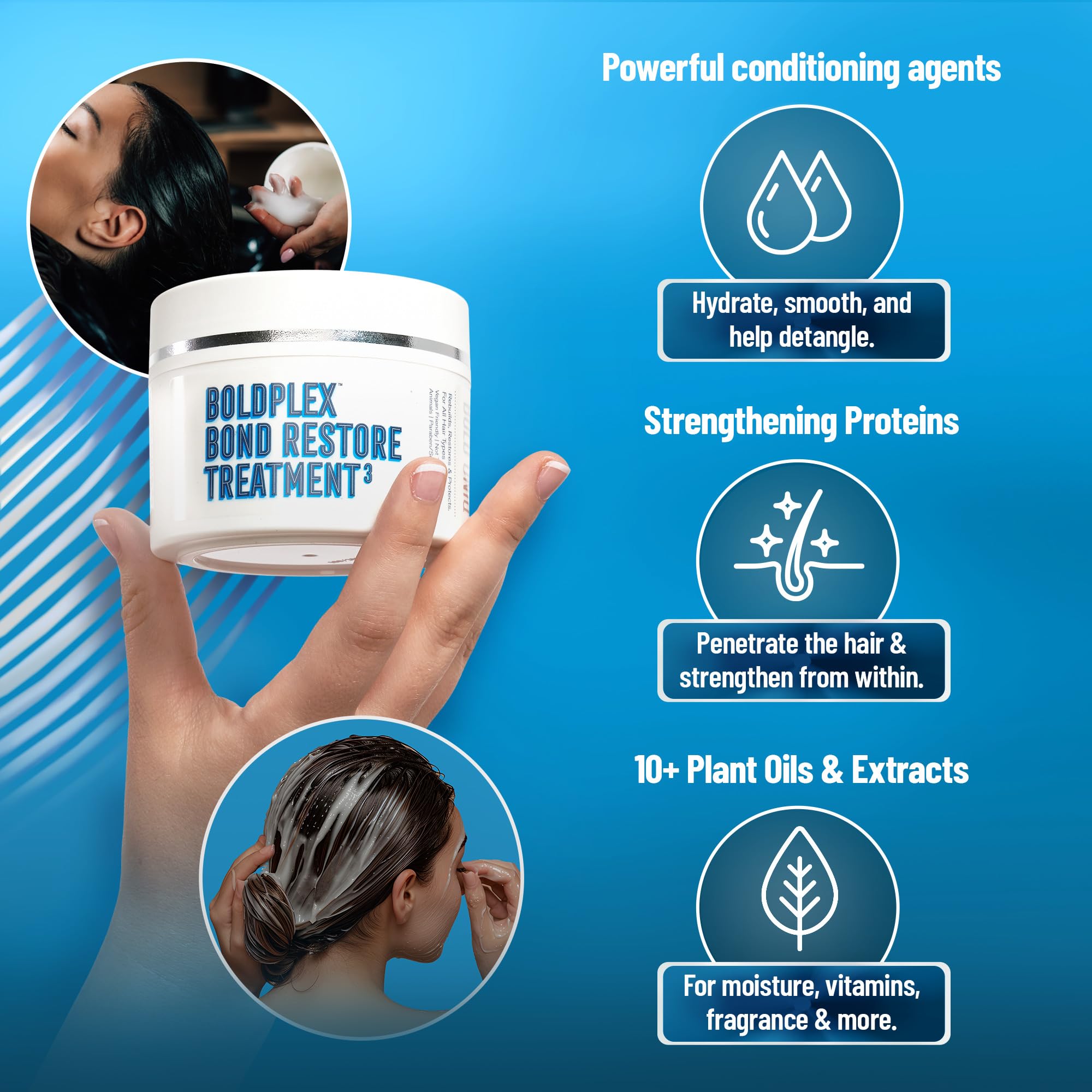 BoldPlex Hair Mask rinse with warm water leaving hair silky