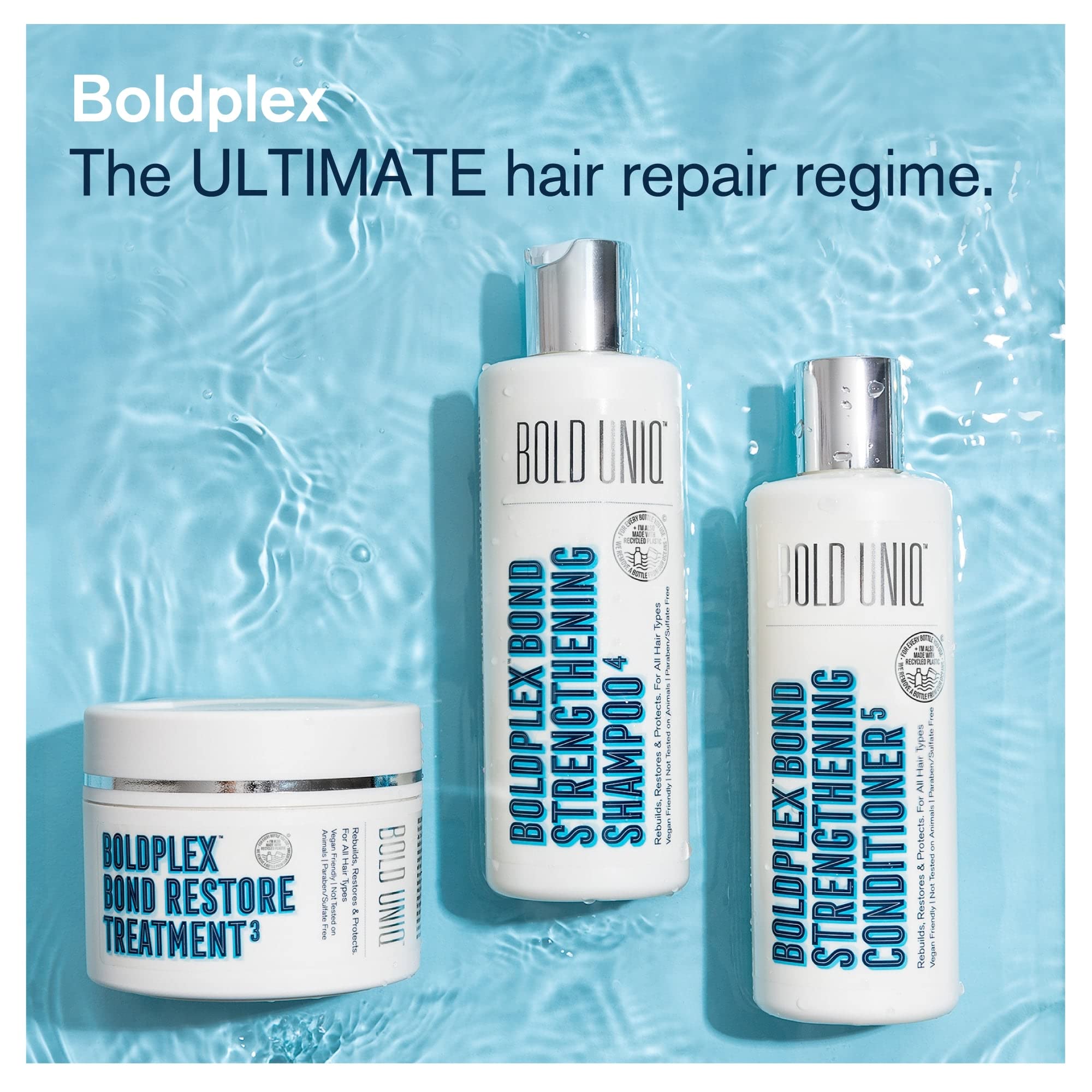 BoldPlex 5 bleached hair close up indicates bond restoration potential