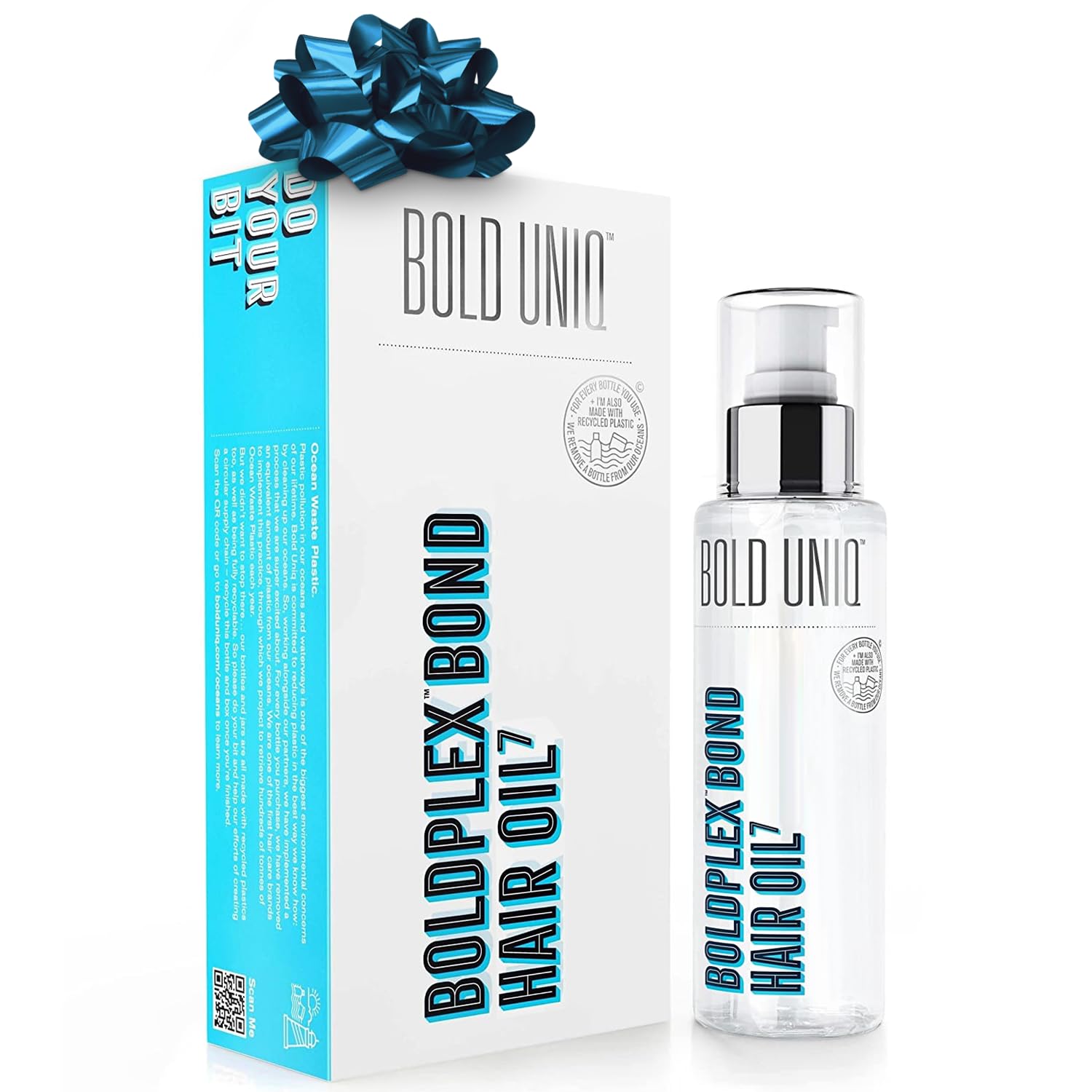 Bold Uniq Boldplex 7 oil bottle — nourishing shine for dry hair.