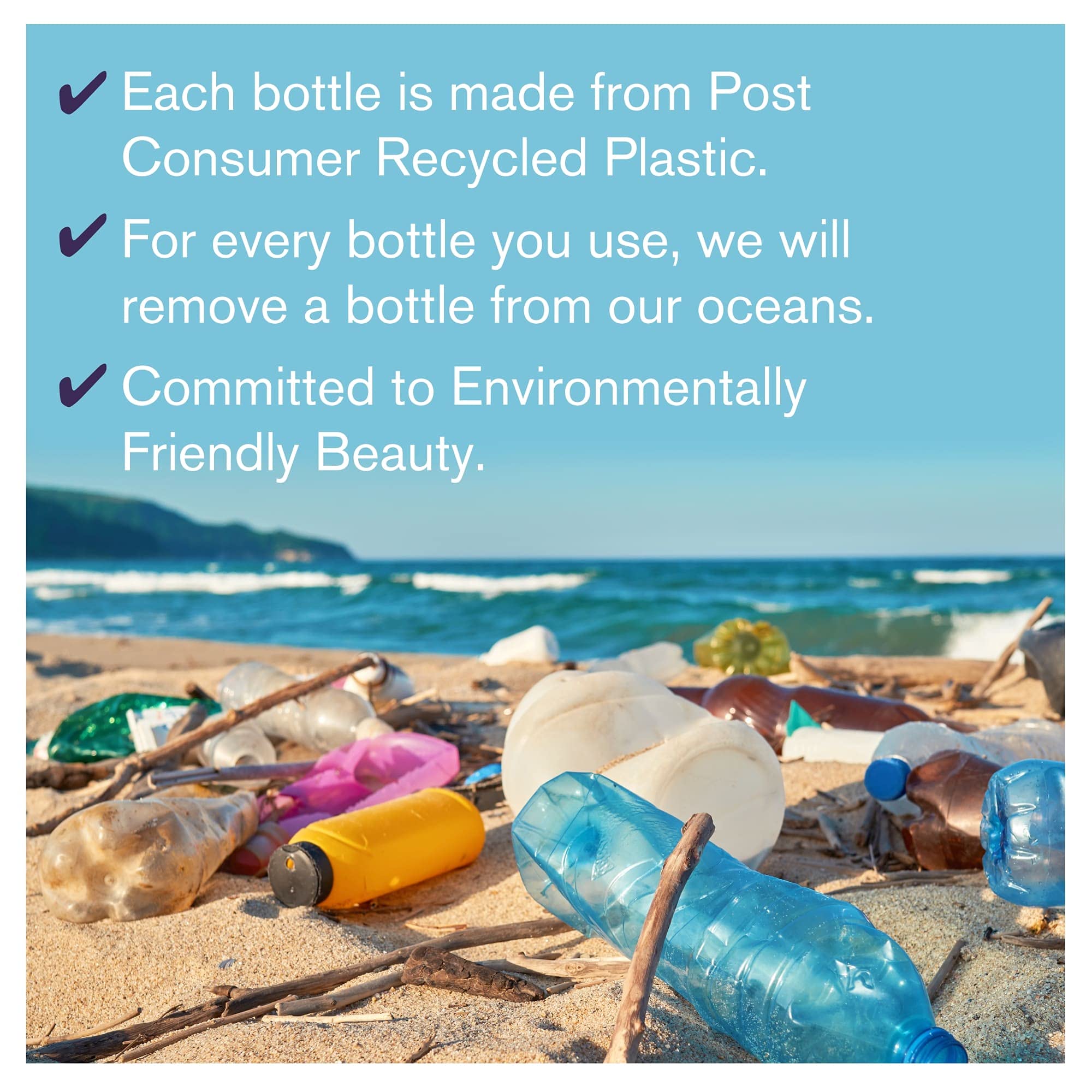 Bold UNIQ packaging close-up emphasizes recycled, eco-friendly bottles.