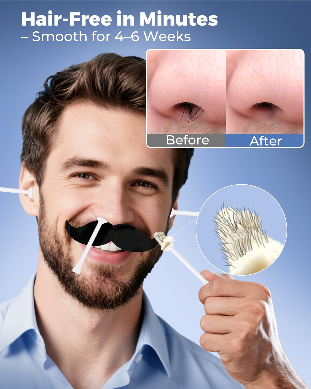 Boloye Nose Wax Kit USB-C fast heat capability for on-the-go touch-ups anywhere.
