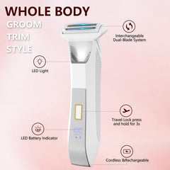 Bomic bikini trimmer ceramic head safety emphasizes gentle grooming for sensitive skin