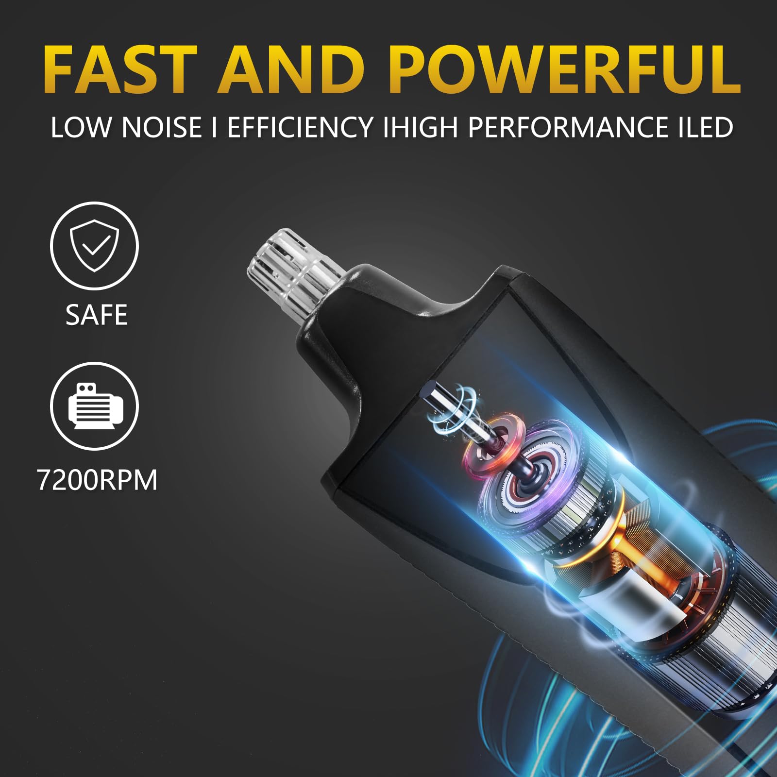 Bomic Manscape led display indicator for clear battery status during grooming.