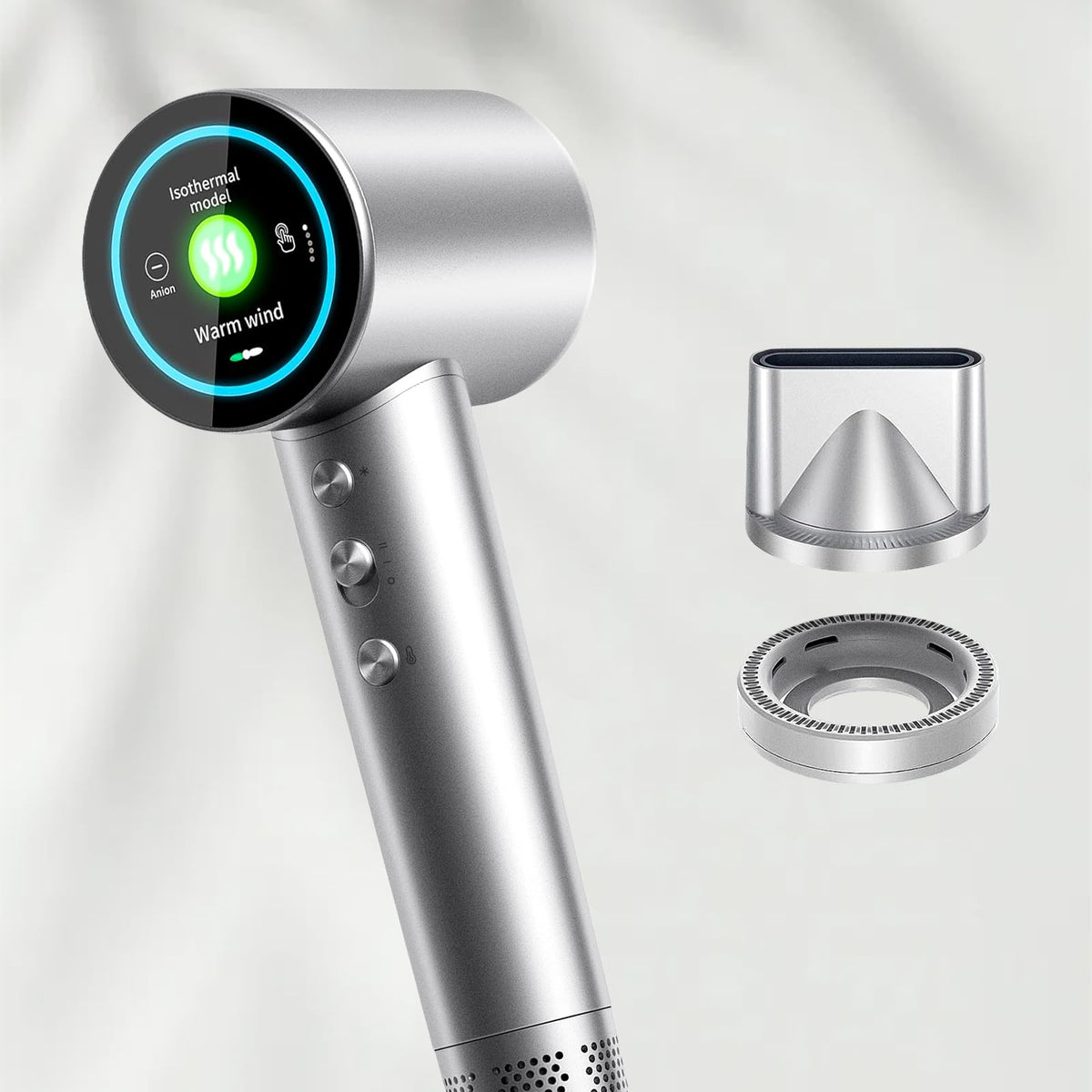 BOMIDI high-speed ionic hair dryer front view highlights fast drying and powerful airflow.