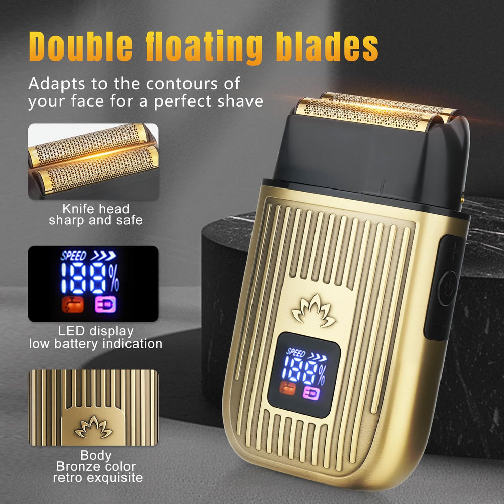 Bomxin foil shaver with ultra-thin head for close, comfortable shaves