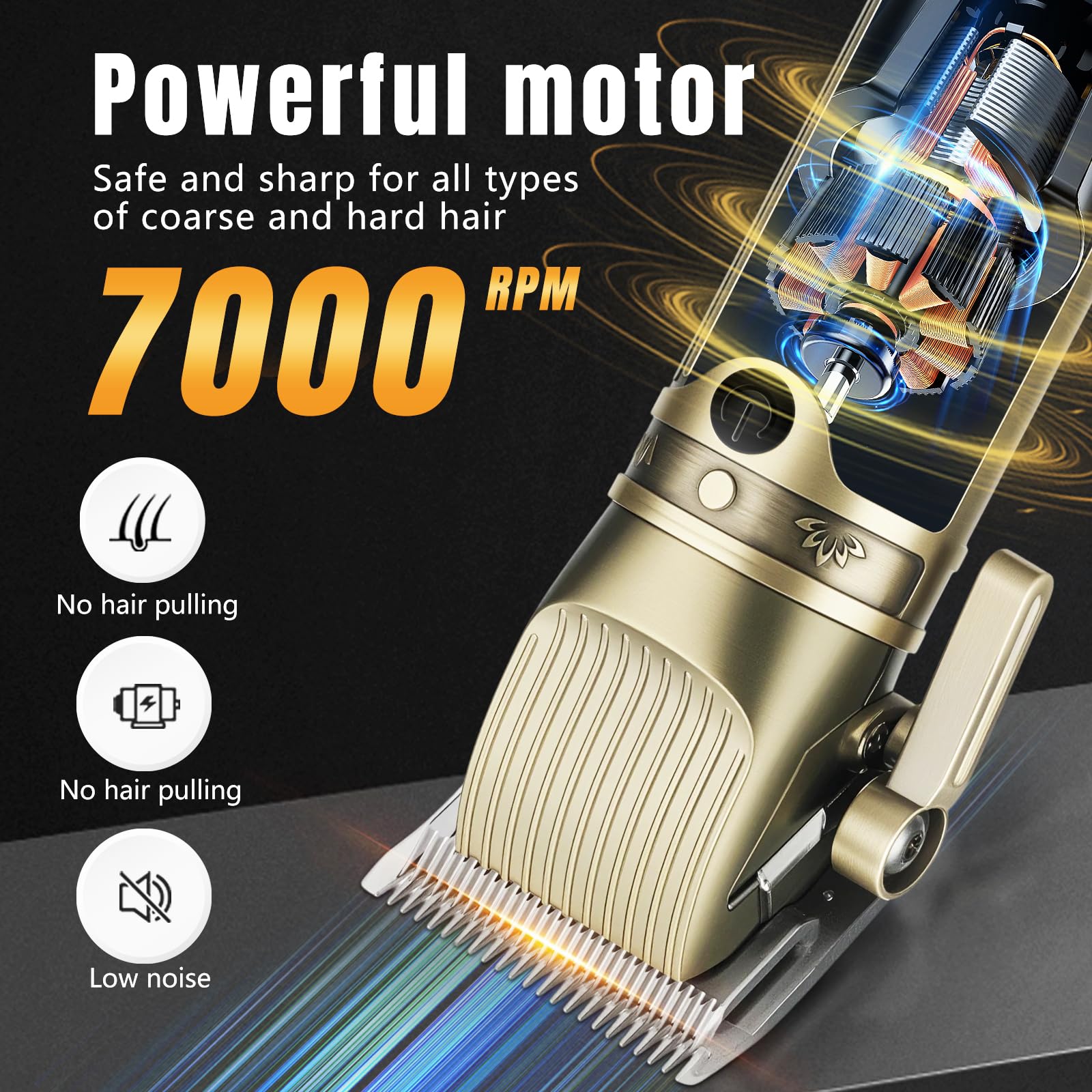 Bomxin T-blade trimmer shows precise edge detail for crisp barber lines