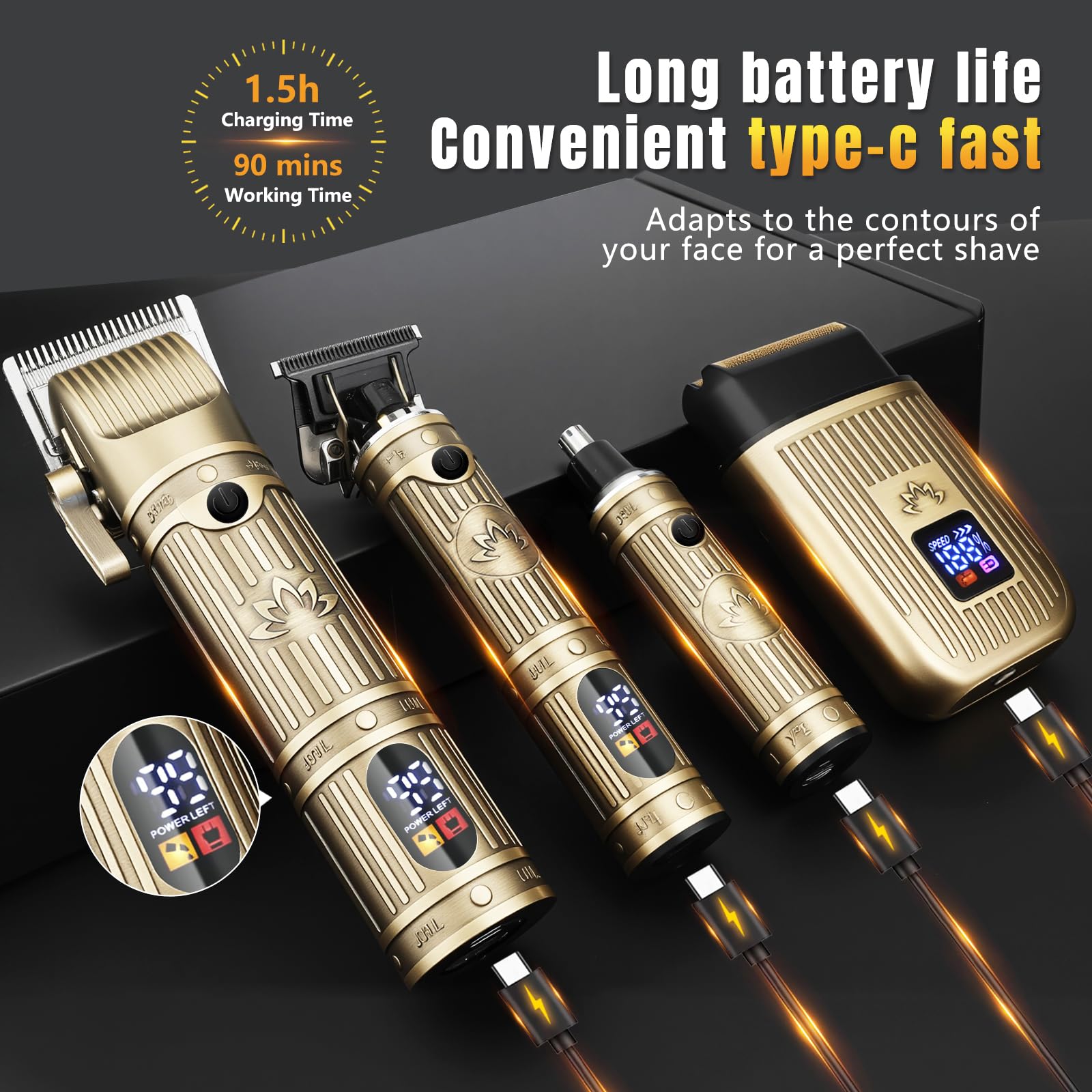 Bomxin USB rechargeable clippers for cordless use anywhere