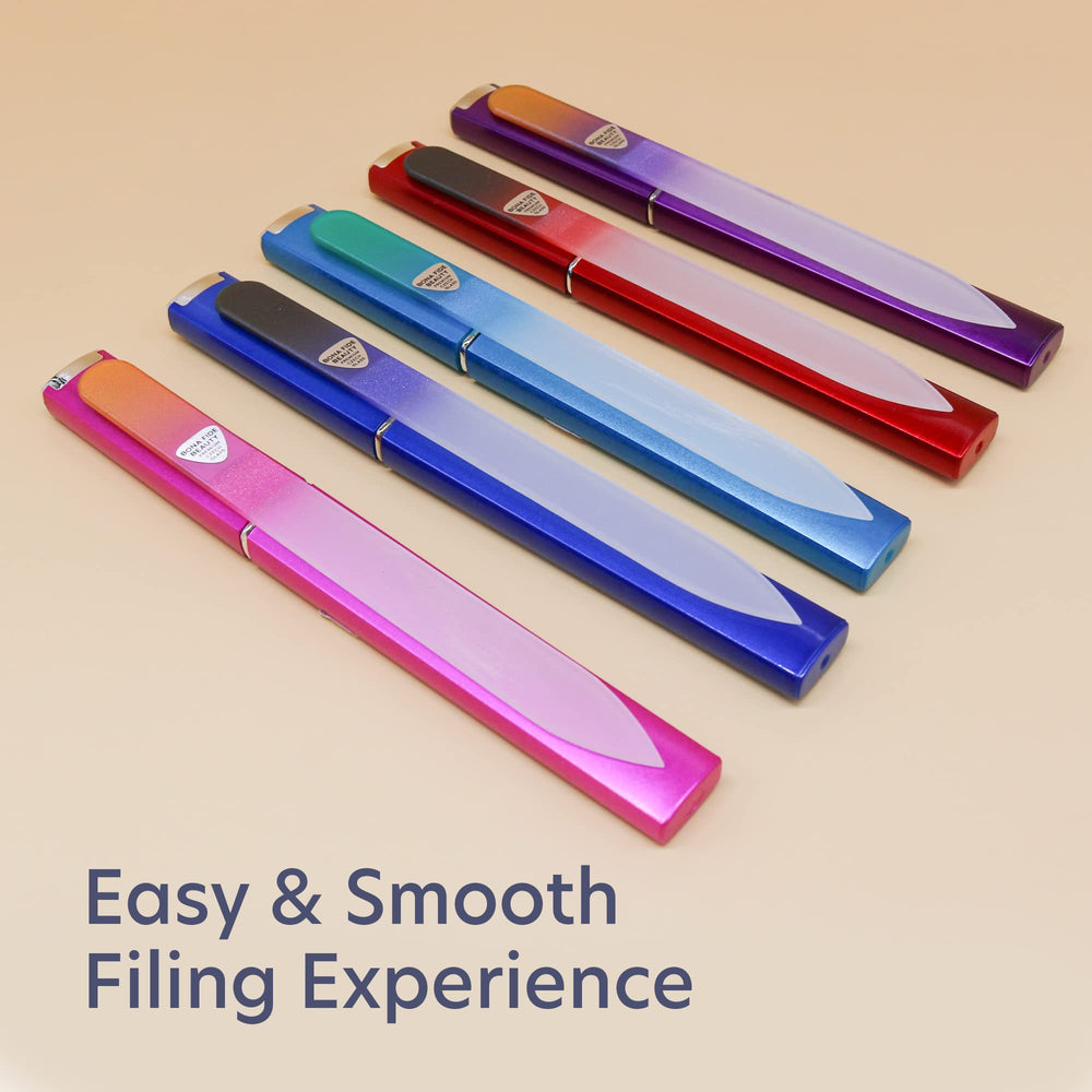 Five-pack with hardcase emphasizes durability and reusable nail files from Bona Fide Beauty