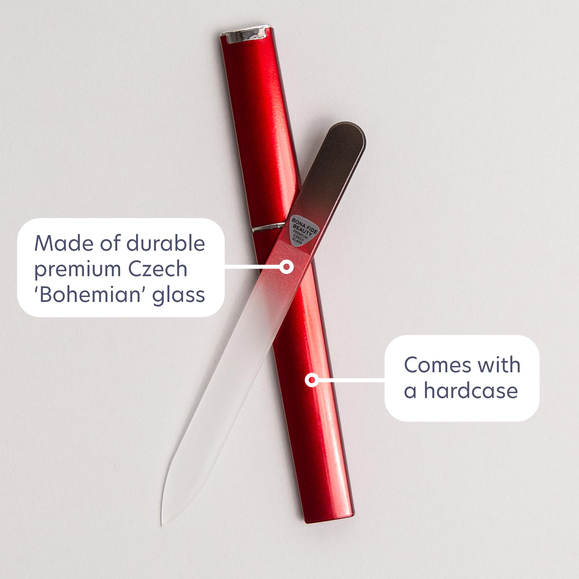Bona Fide Beauty nail care tool glass file edge smooths keratin for healthier nails