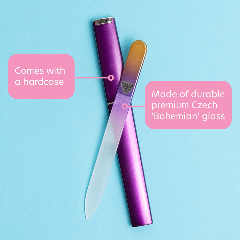 Bonafide Beauty case and file together enable quick at-home manicures