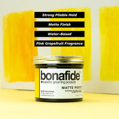 Bonafide Pomade Matte Paste being applied for textured matte styling.