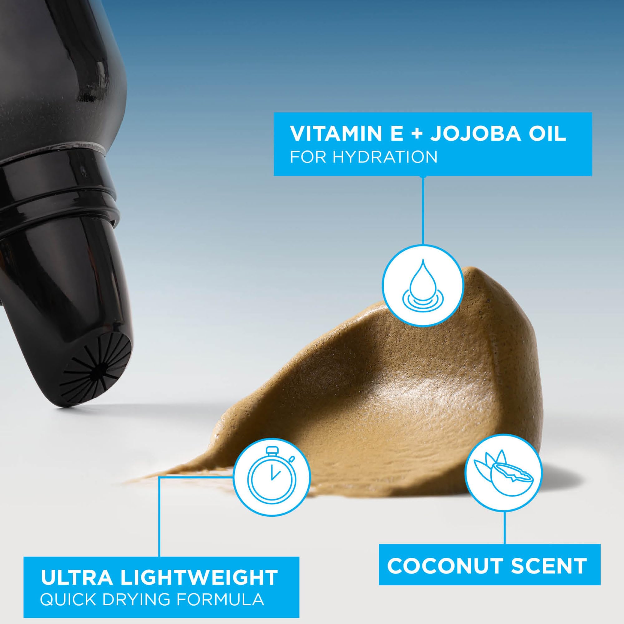 Bondi Sands Aero bottle close-up highlights hydrating formula for nourished skin