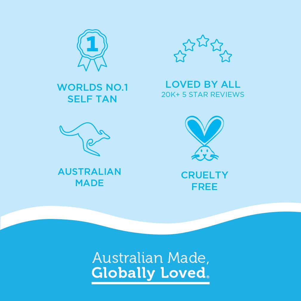 Bondi Sands glow-ready skin after application highlights healthy, natural radiance.