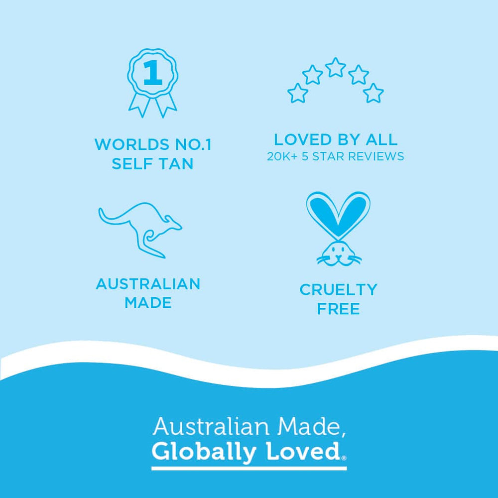 Bondi Sands glow-ready skin after application highlights healthy, natural radiance.