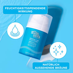 Bondi Sands Gradual Tan Face Lotion tube emphasizes hydration and cocoa butter scent.