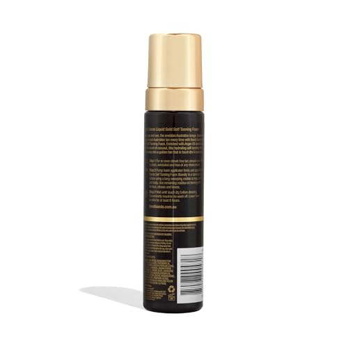 Liquid Gold foam dispenses for smooth application and even color