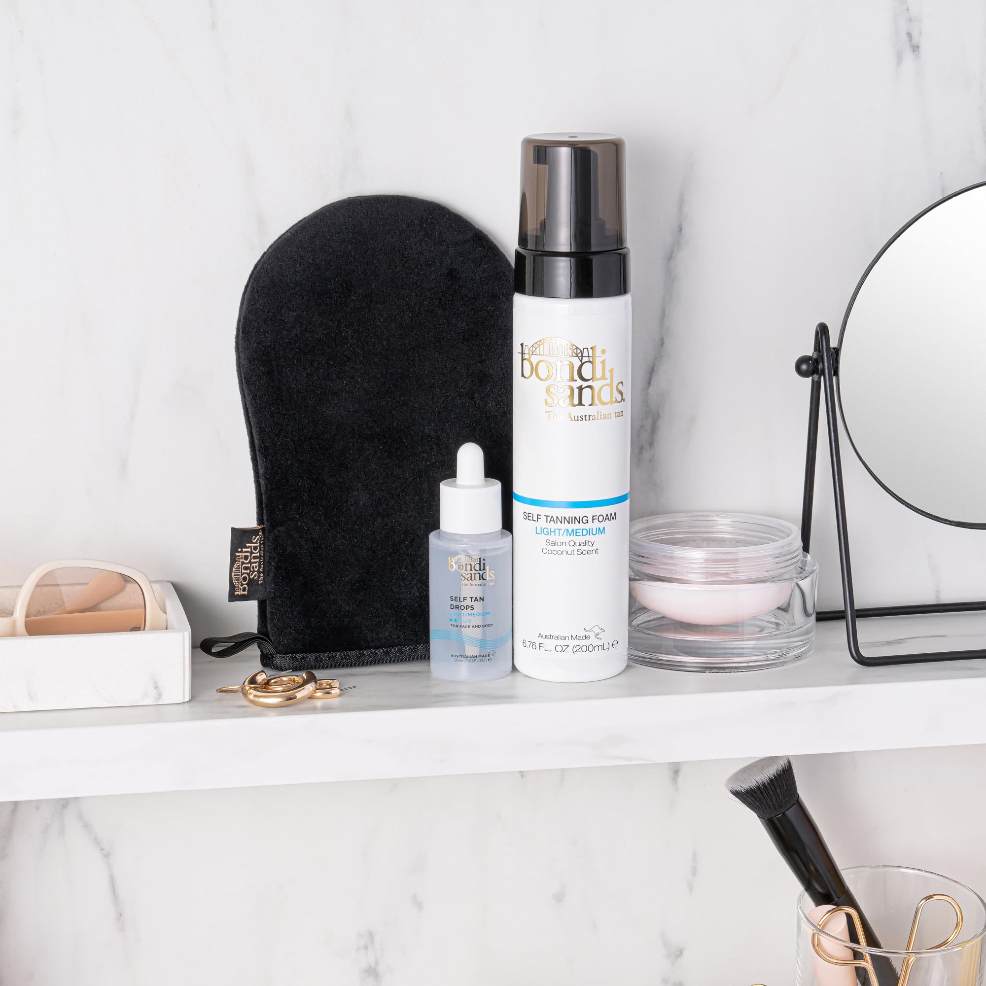 Bondi Sands Self Tan Drops applied to arm for sun-kissed look