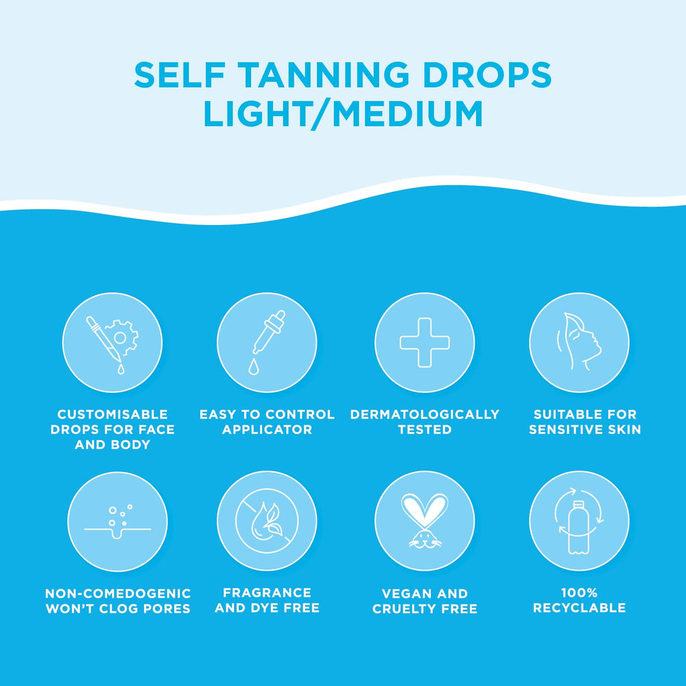 Bondi Sands Self Tan Drops glow-ready result after using with moisturizer
