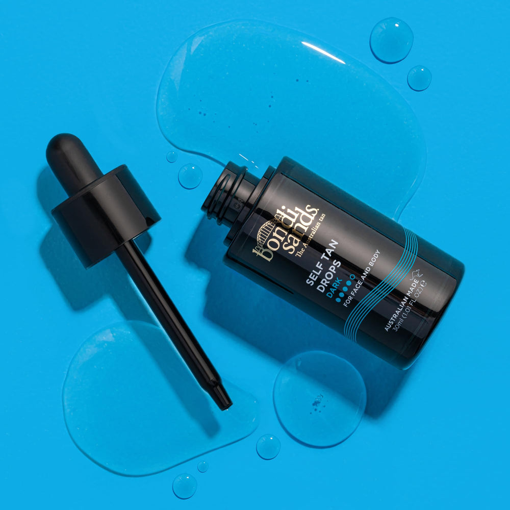 Bondi Sands Self Tan Drops Dark face application for even blend.