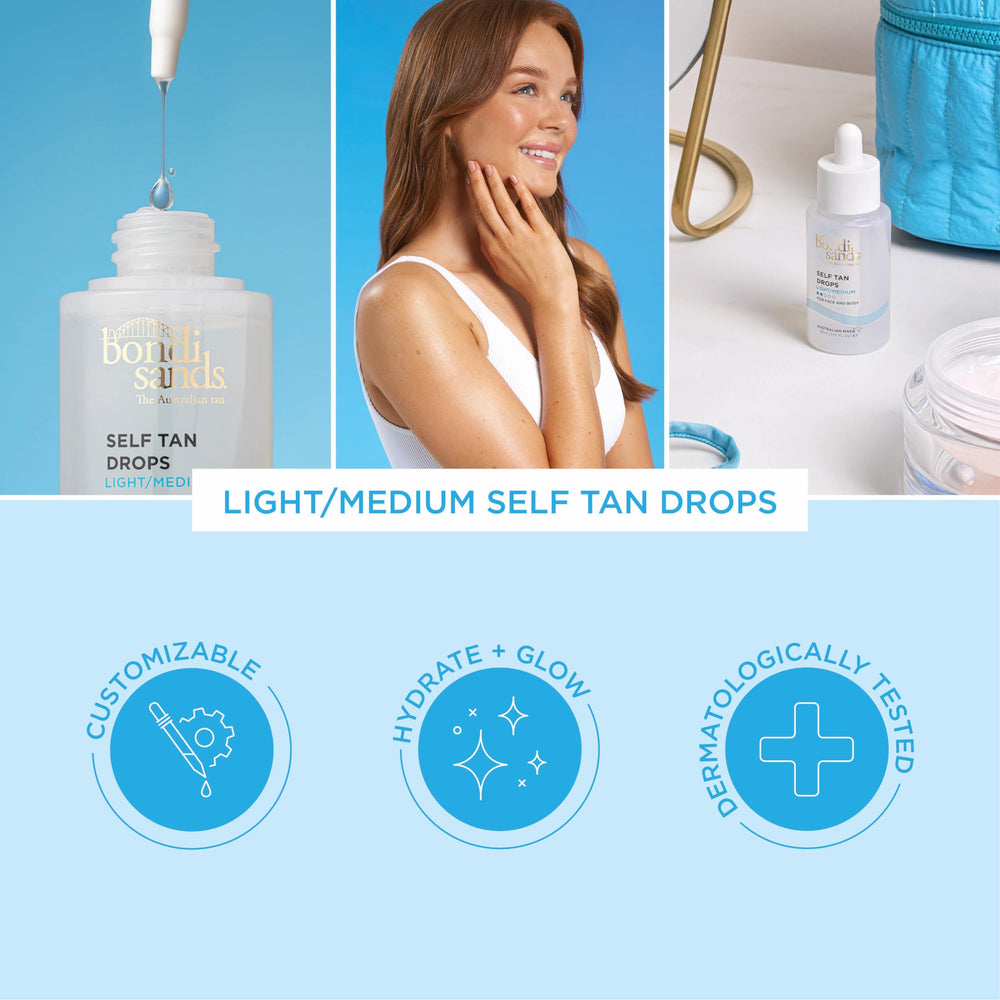Bondi Sands Self Tan Drops mixed with lotion creating a lightweight blend