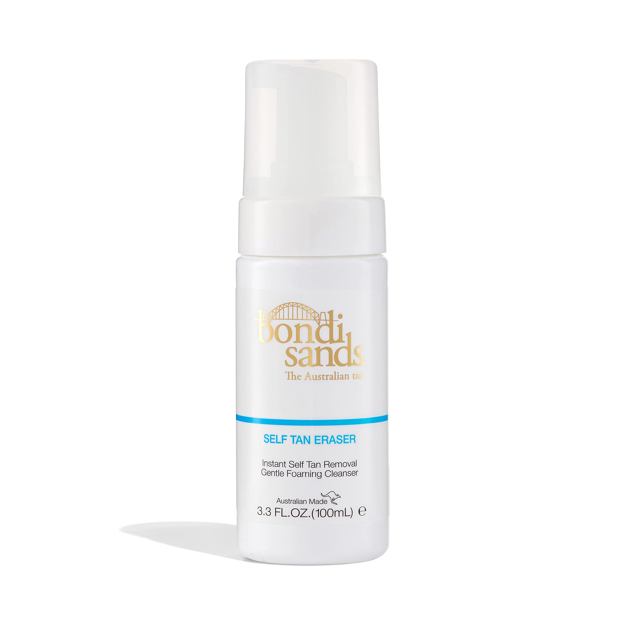 Bondi Sands Self Tan Eraser bottle front demonstrates easy tan removal and hydration