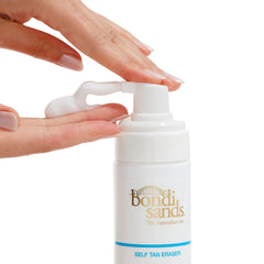 Bondi Sands Self Tan Eraser pump action demonstrates easy cleansing and tan removal