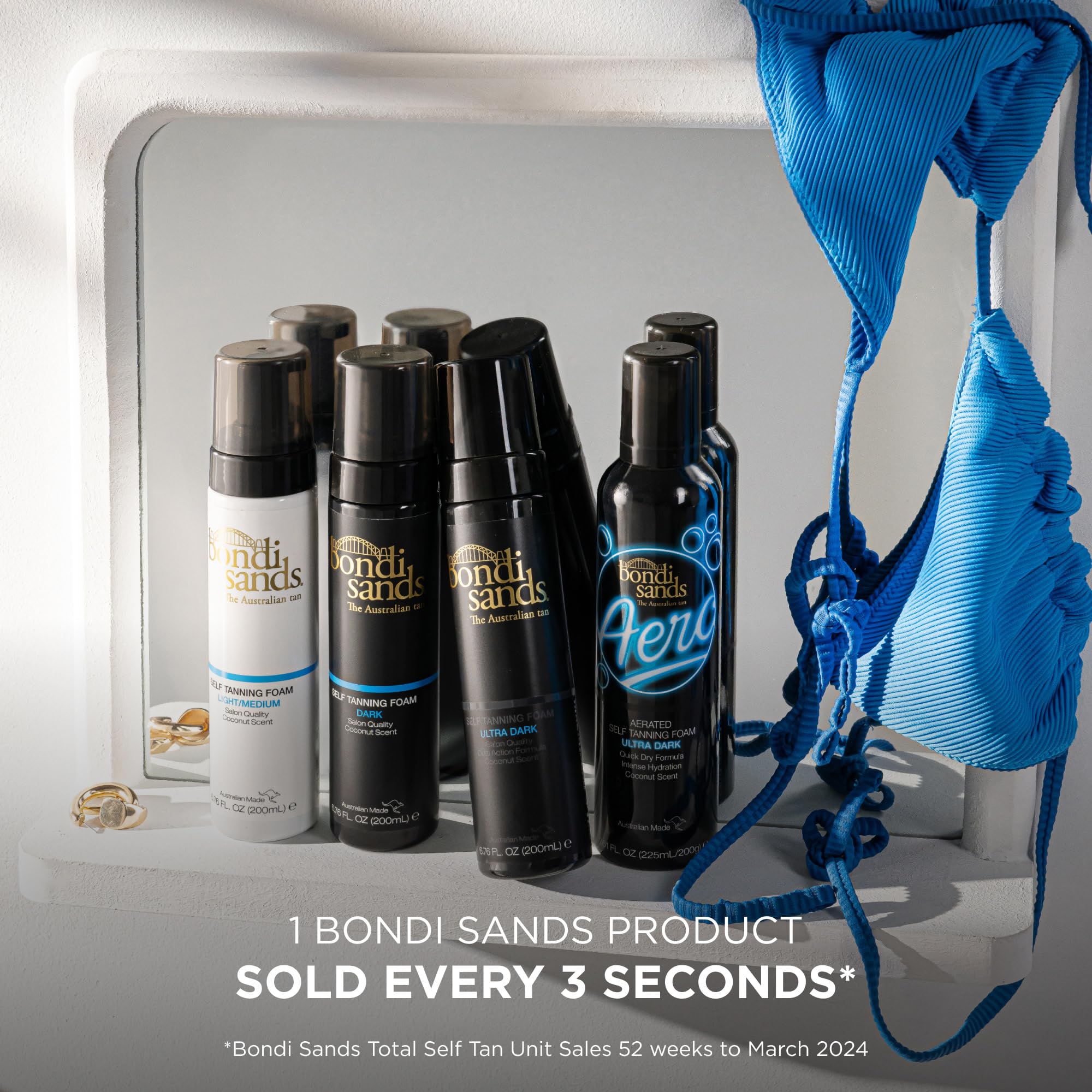 Bondi Sands Self Tanning Foam closeup of flawless finish