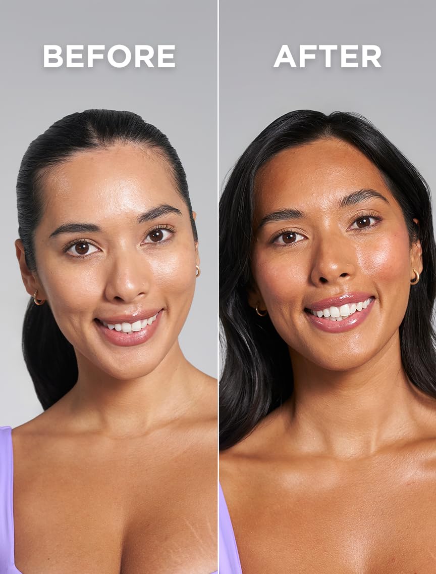 Bondi Sands Technocolor Face Serum on clean-dry skin before blending