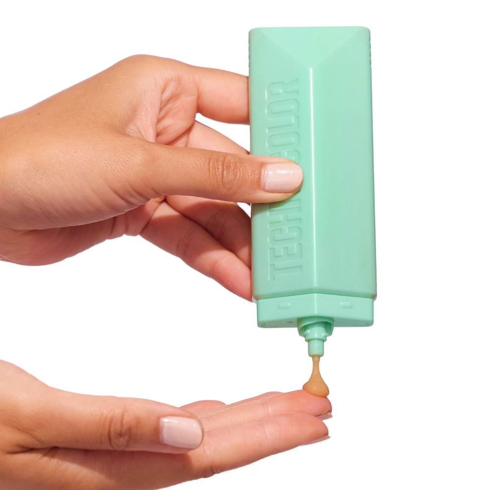 Bondi Sands Technocolor packaging close-up shows fragrance-free formula for sensitive skin.