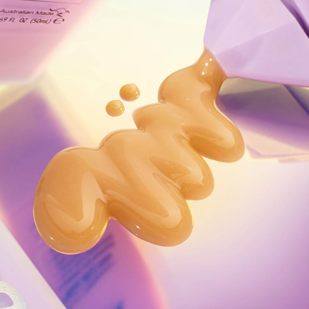 Bondi Sands Technocolor Face Serum pump closeup illustrating precise dispensing