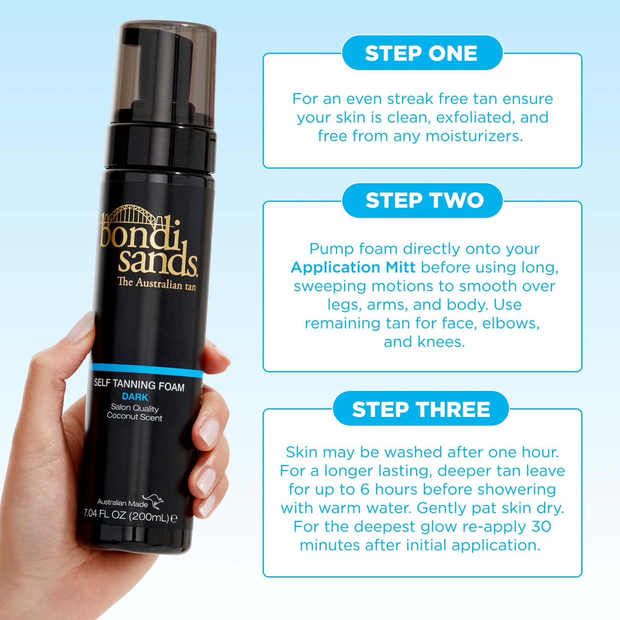 Bondi Sands washable reusable mitt resting after use for long-lasting value.