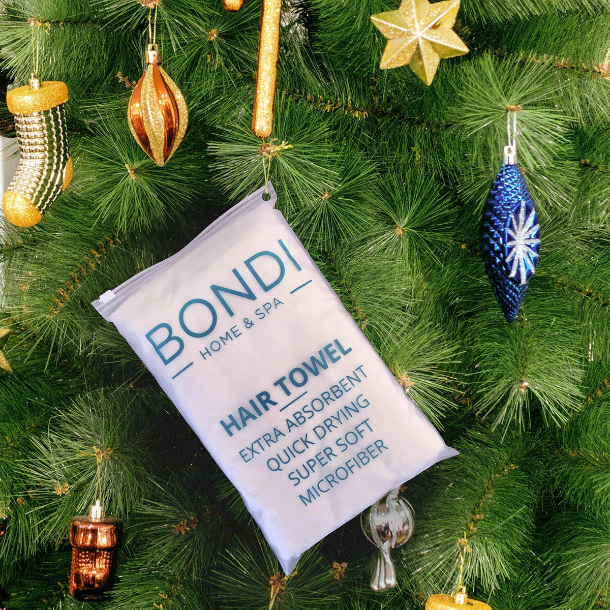 Bondi Spa microfiber hair towel frizz-control for smoother hair all day