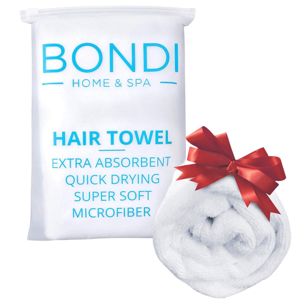 Bondi Spa microfiber hair towel soft touch for silky frizz-free hair
