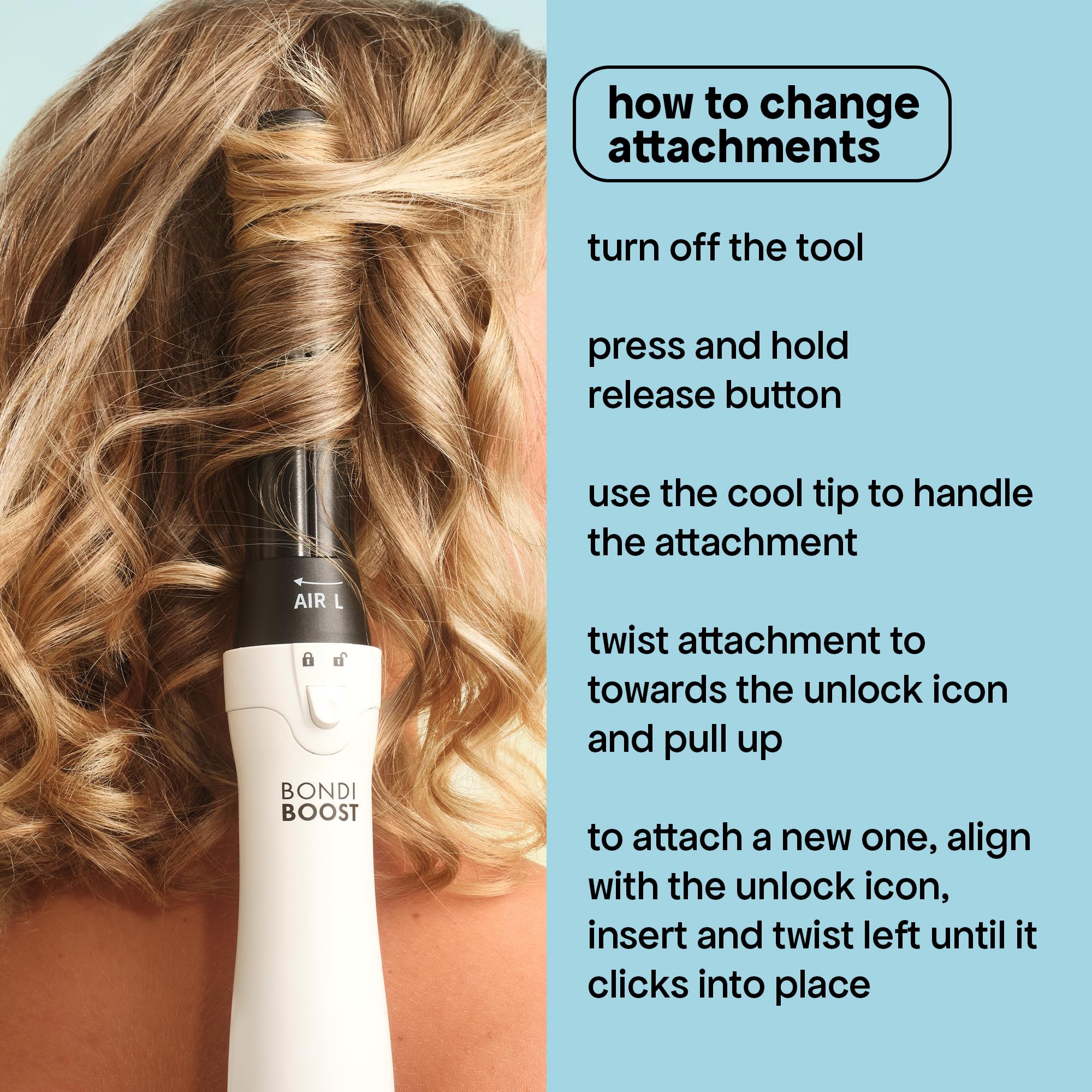 BondiBoost Everlast ceramic round brush 58mm adds volume and a polished finish.
