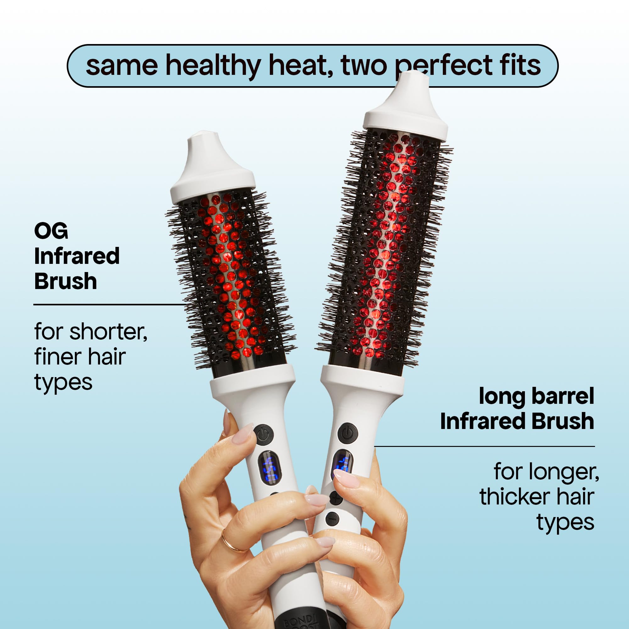 BONDIBOOST aloe-infused bristles detail to reduce snags and add shine