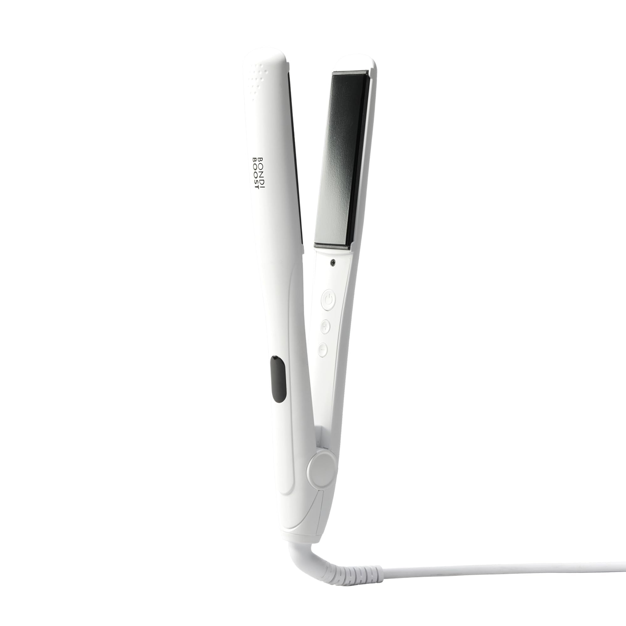 BondiBoost Aloe Plated Flat Iron front view for quick styling and shine