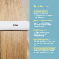 BondiBoost Aloe Plated Flat Iron temperature control feature for styling precision