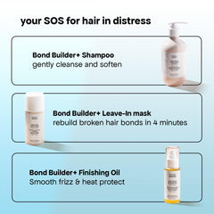 BONDIBOOST being applied to wet hair mid-lengths, improves detangling benefit